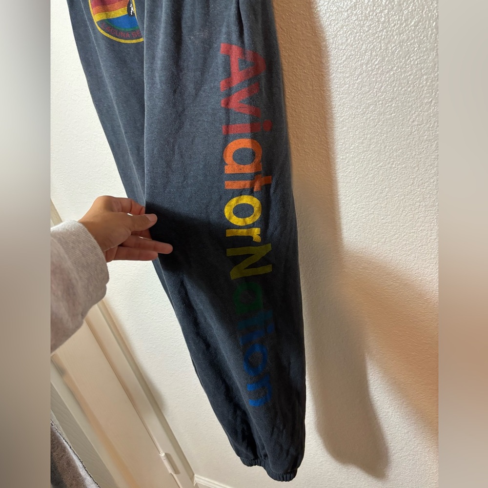 Aviator Nation Sweatpants Charcoal Size Medium | loungewear | casual | comfy | - Picture 3 of 7